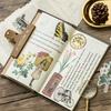 60pcs Vintage Stickers Decor Journaling Stationery Washi Paper Retro Flowers Leaves Plants Deco Stickers