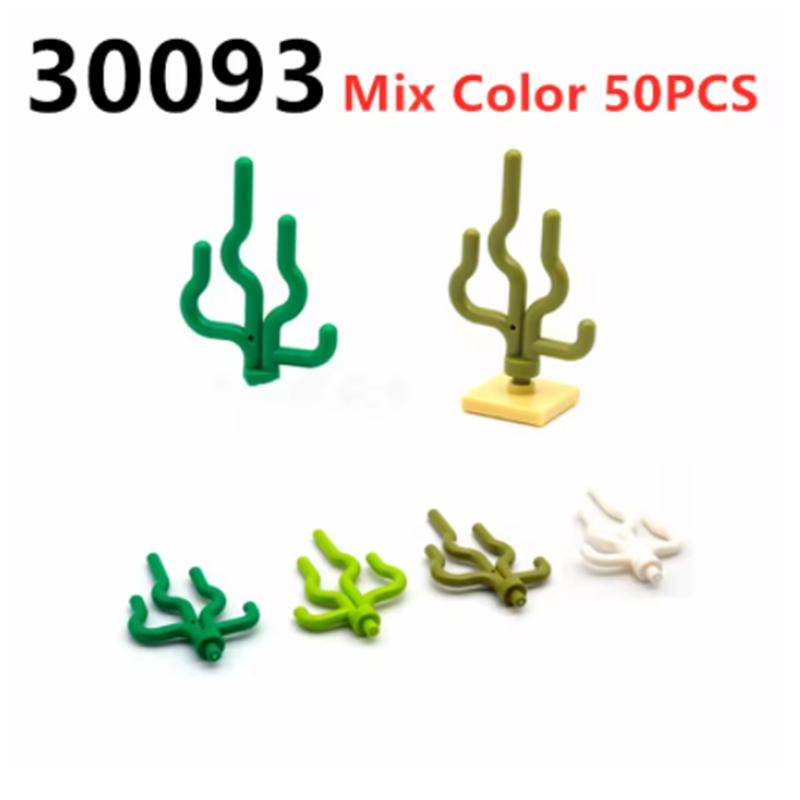 Buildings Blocks Plants Tree Leaf Flower 32606 6064 2417 2423 3741 2435 33291 6255 DIY Compatible Parts Grass Bush Military City