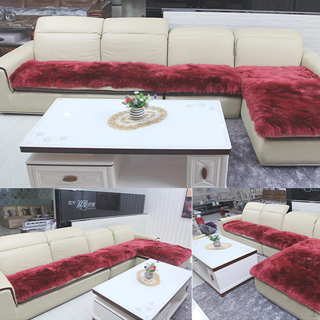 

Faux Floor Carpet Shaggy Home Cushion Wine Red