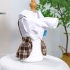 Pet Dog Shirtdress Tartan Dresses for Cat Elegant Dogs Dresses Puppy Clothes Cats Costume Four Season Party Clothing