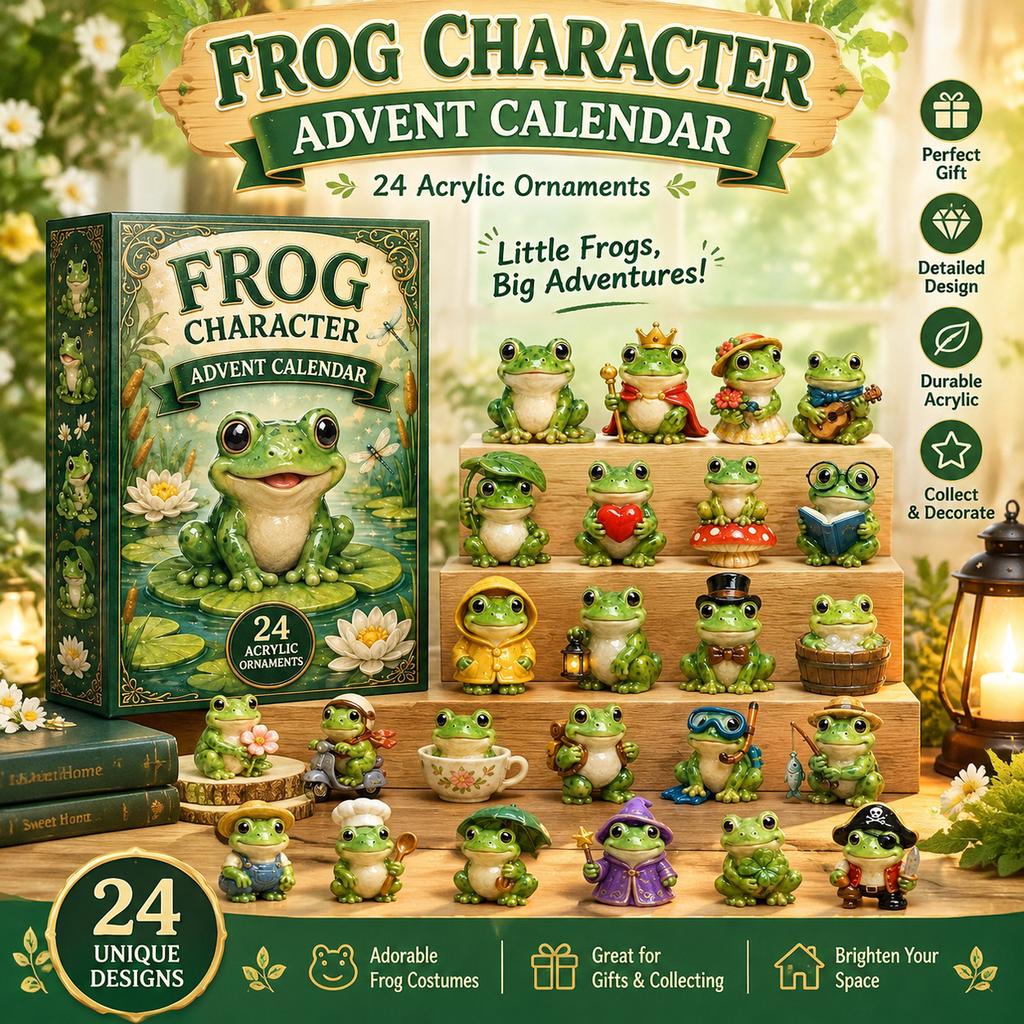 2026 Acrylic Frog Themed Advent Calendar Blind Box