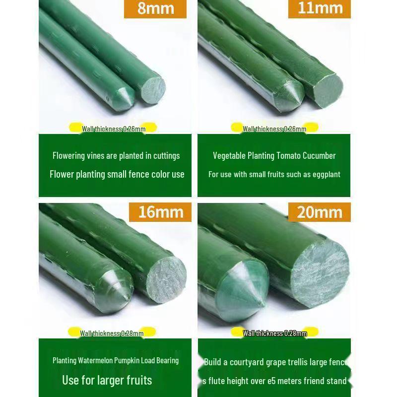 Coated Garden Plant Support Stakes for Climbing Plants, Flowers, Melons, and Vegetables