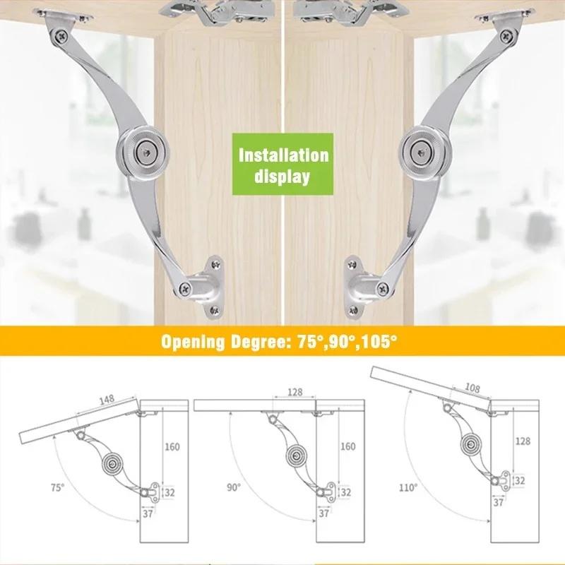 Factory Direct Hydraulic Randomly Stop Hinges,Kitchen Cabinet Door Adjustable Hinge Furniture Lift Up Flap Stay Support Hardware