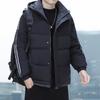 Classic Versatile Cotton-padded Clothes Men's Autumn and Winter Thickened Clothes Two Bars Men's Striped Cotton-padded Clothes Men's Hooded Jackets