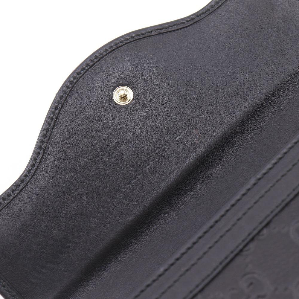 GUCCI Interlocking G Purse 282434 black Sima leather Women Used