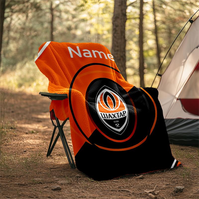 Personalized Custom Name Blanket - FC Shakhtar Donetsk Print Design,Blanket for Sofa,Bed,Travel,Camping - Soft and Warm, Great Gift
