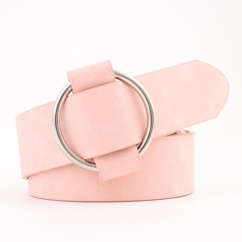 Fashionable Women's Wide Faux Leather Belt With Smooth Buckle For Everyday Wear