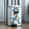 Cartoon Blue T-Rex Wall Stickers, Dinosaur Theme Removable Self-Adhesive for Kids Room & Living Room Decor