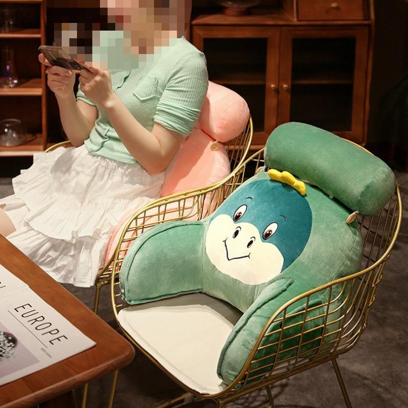 Cartoon Soft Bag Cushion Large Backrest Office Lumbar Support Pillow Reading Playing with Mobile Phones Tatami Pillow Versatile for Multiple Scenarios