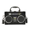 Fun Creative Radio Shape Women Handbag Fun Retro Individual Crossbody Bag Vintage Shoulder Bag Unique Small Box Messenger Bag