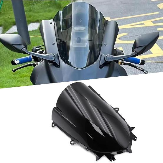 PARA YZF-R7 yzf r7 2026 2025 2024 2023 2022-2017 acessórios para-brisa modificado para competição para-brisa elevado para-brisa esportivo viseira preto