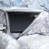 Magnetic Car Windshield Snow Cover Coated Silver Cloth Waterproof Snow Protection Foldable Shade Guard Winter Car Cover