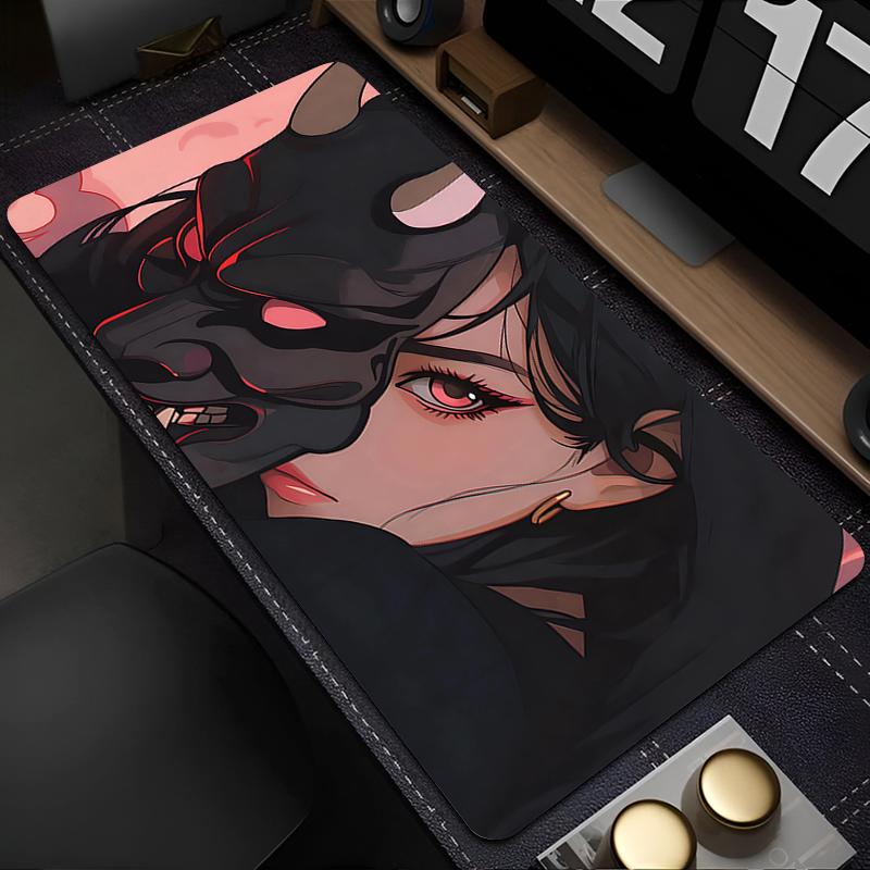 Gaming Accessories Mouse Pad Gamer Cabinet Mousepad Anime Support Laptop Devil Oni Mask Keyboard Pad Office Accessory Desk Mat