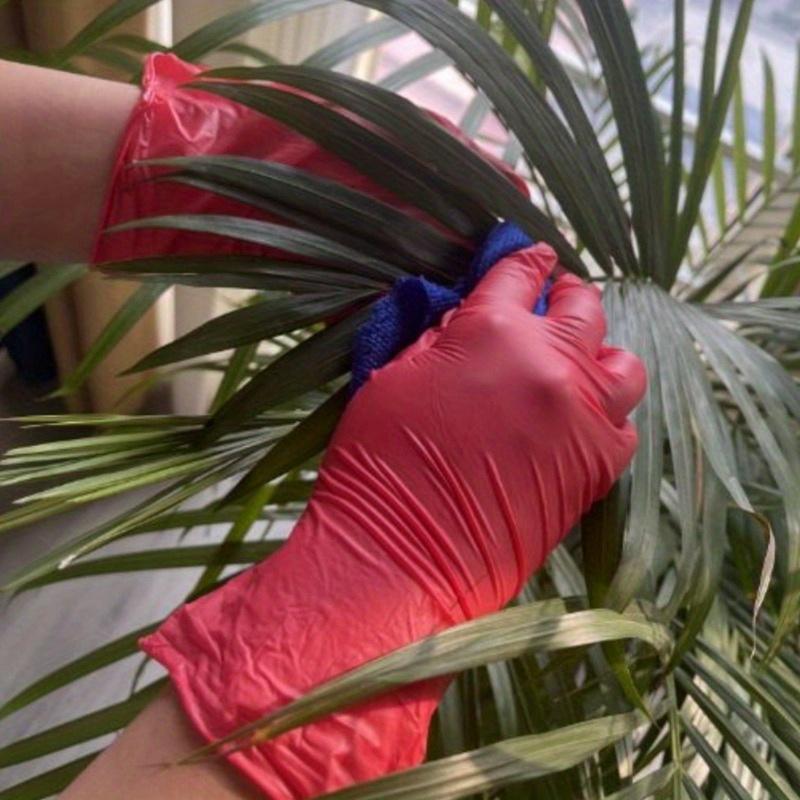 50/20PCS Disposable Red Nitrile Gloves Latex Free Waterproof Durable Work Suitable  Kitchen Cooking Food Beauty Salon Homework