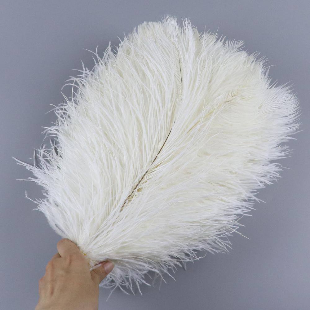 10Pcs Green Ostrich Feathers for Crafts 15-35cm Handicraft Accessories DIY Plume Starry Wedding Mask Handmade Centerpieces Decor