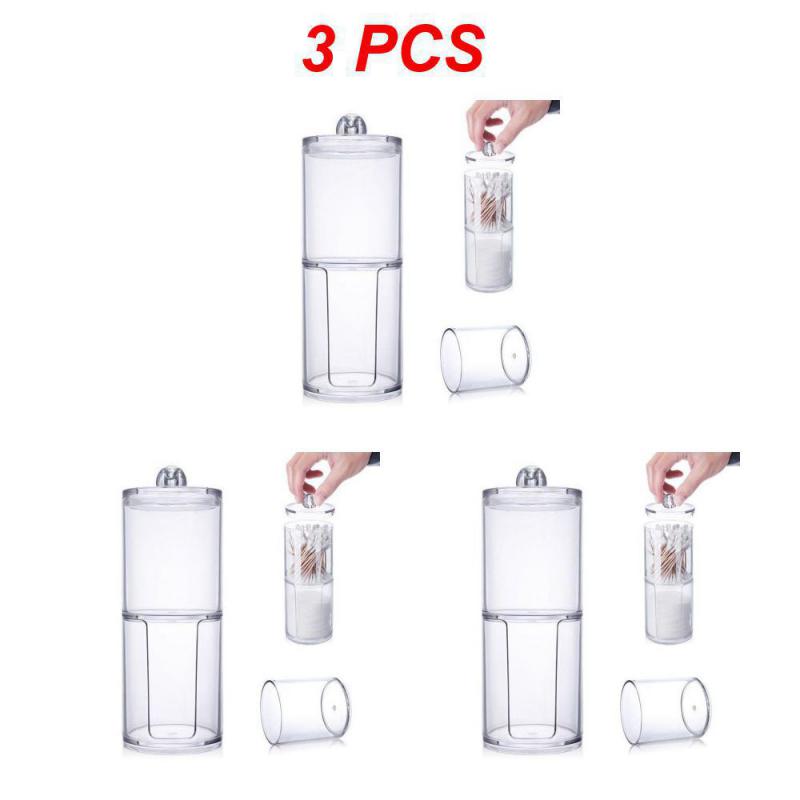 1/2/3PCS Cute Bear Cotton Pad Holder Cotton Swab Rod Storage Box Cosmetics Jewelry Bathroom Makeup Container Lipstick