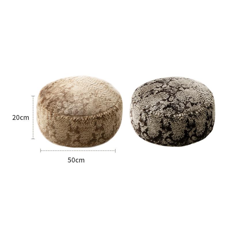 Winter Plush Tatami Cushion Cover Home Decor Round Ottoman Cover Unstuffed Futon Japanese Sofa Seat Cushion Case No Filling