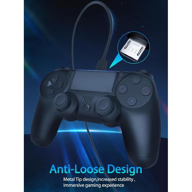 PS4 Controller Charging Cable Compatible with Xbox One Controller,PS4 Charger Cord for PlayStation-4,PS 4 Slim/Pro,Dualshock 4,Fire Stick,Game