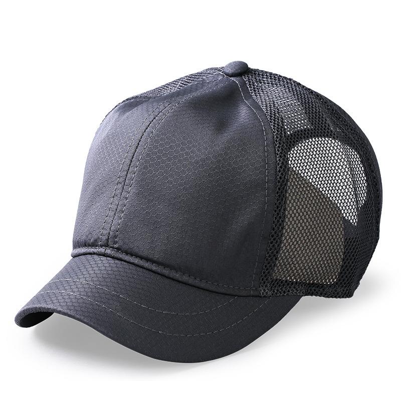 K-pop Fashion Short Bill Hat for Men and Women, Quick Dry Brim Hat, Mesh Back Trucker Baseball Dad Cap