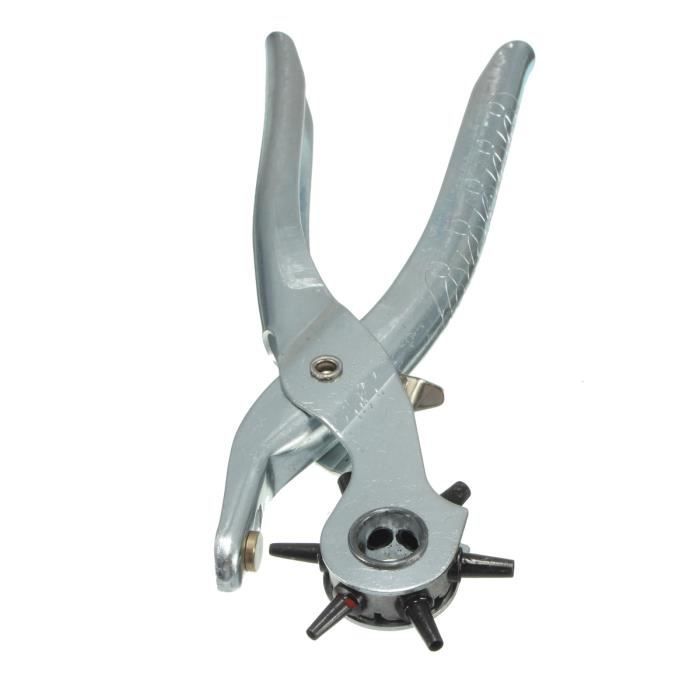 Lochzange 6 Rohre 2-4,5 mm Löcher Leder Gürtel Armband Stanzwerkzeug