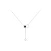 S925 Sterling Silver Necklace Women's Triangular Round Jade Bead Clavicle Chain Light Luxury Girlfriend Gift INS Temperament Hetian Jade Necklace
