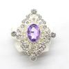 New Fashion 10Pcs 40*46mm Metal Acrylic Crystal Rhinestone Buttons For Craft Embellishment Diy Clothing Decorative Accessories