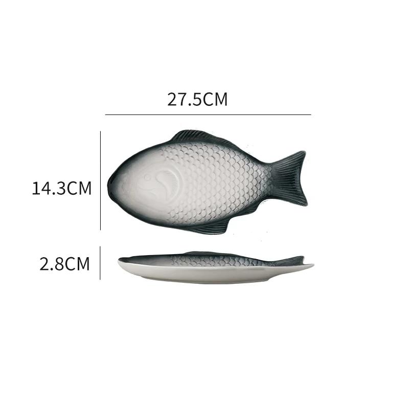 

Креативная керамическая тарелка в форме рыбы Простая ресторанная посуда Блюдо из рыбы на пару Блюда из рыбы и морепродуктов на гриле Обеденные тарелки