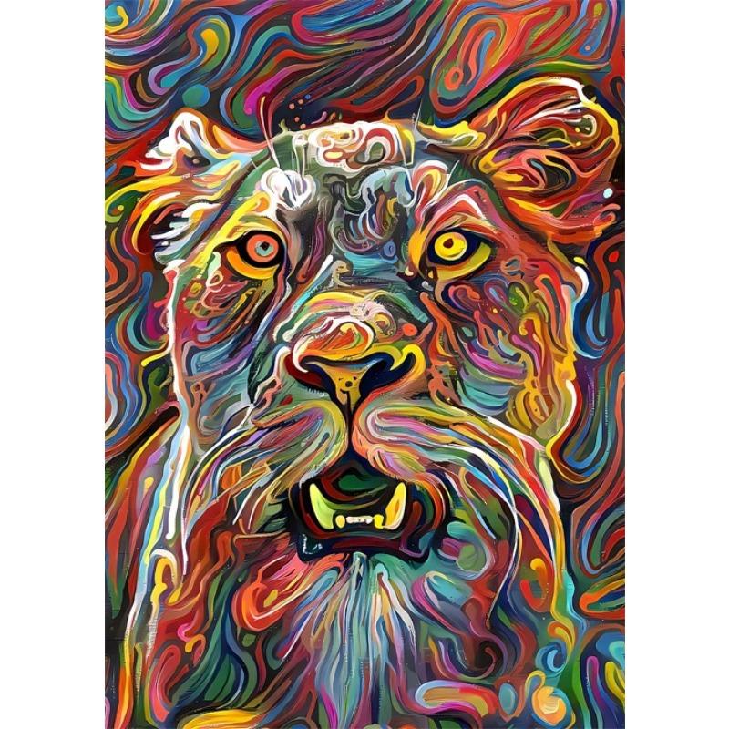 Vapour Abstract Animals Oil Painting Poster Vintage Abstract Oil Painting Animals Art Decor Home Room Aesthetic Canvas Prints