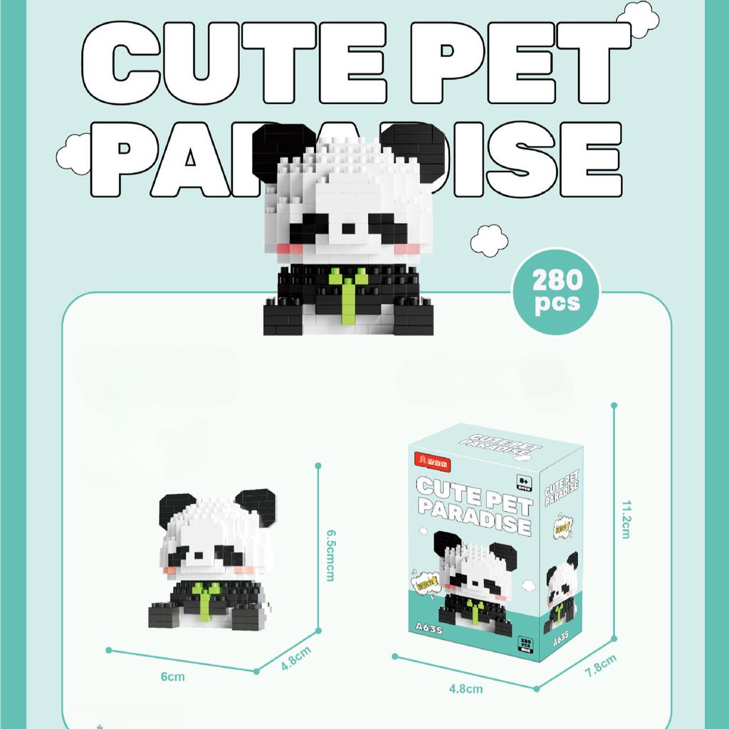Velká velká panda květina ovoce Lai Menglan panenka Puzzle sestavení stavebnice dárková hračka