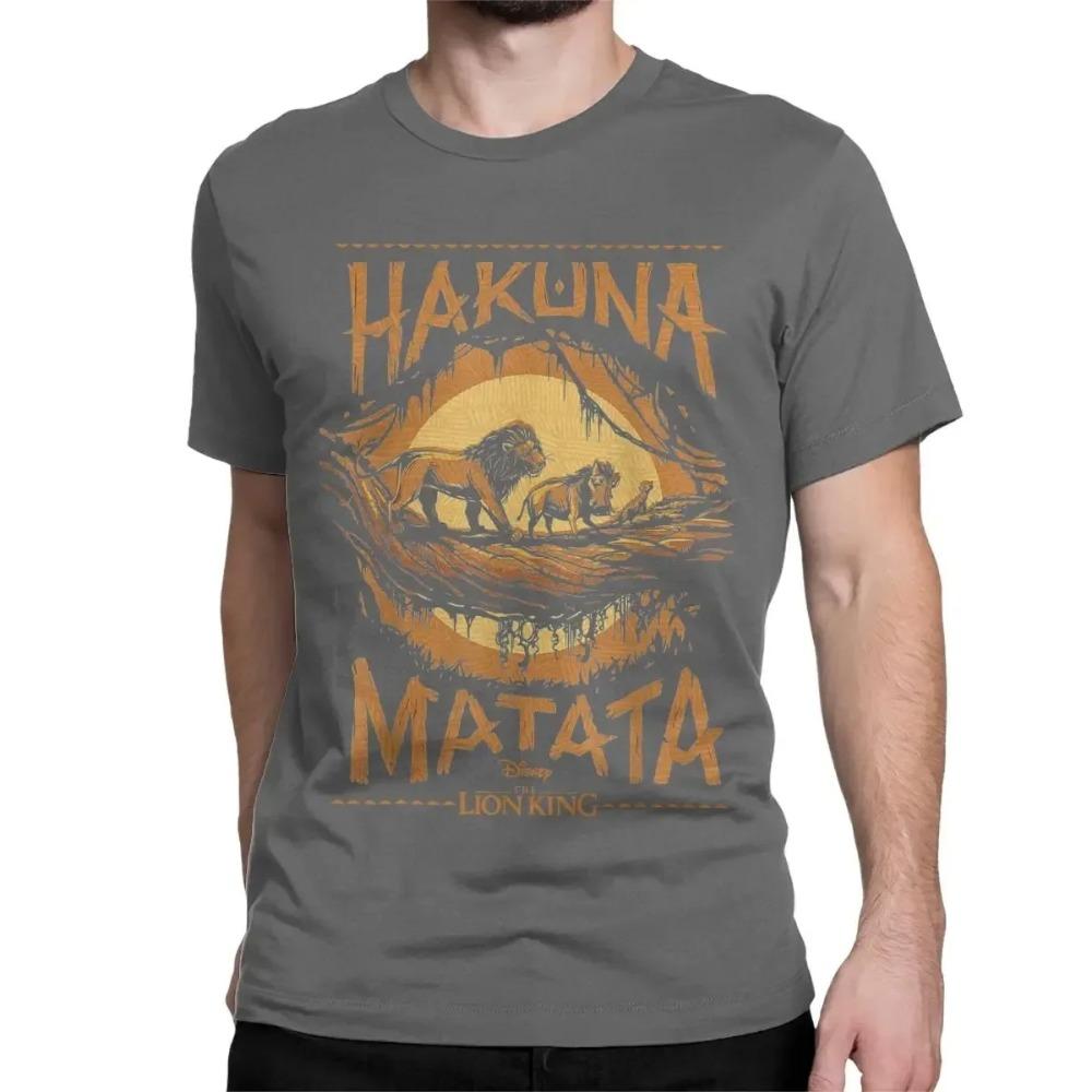 Camisetas para Hombre Mujer El Rey León Impresionantes Camisetas de Algodón Manga Corta Live Action Hakuna Matata Atardecer Camisetas Ropa
