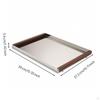 Tray with Mirrored Base Rectangular Bottom for Console Table, Living Room, Guest