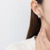 Uzier Zilver Unieke Gouden Ronde Oorbellen voor Vrouwen