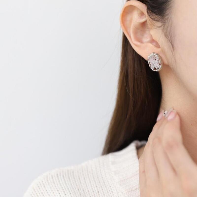 

Uzier Silver Unique Gold Round Earrings for Women gold