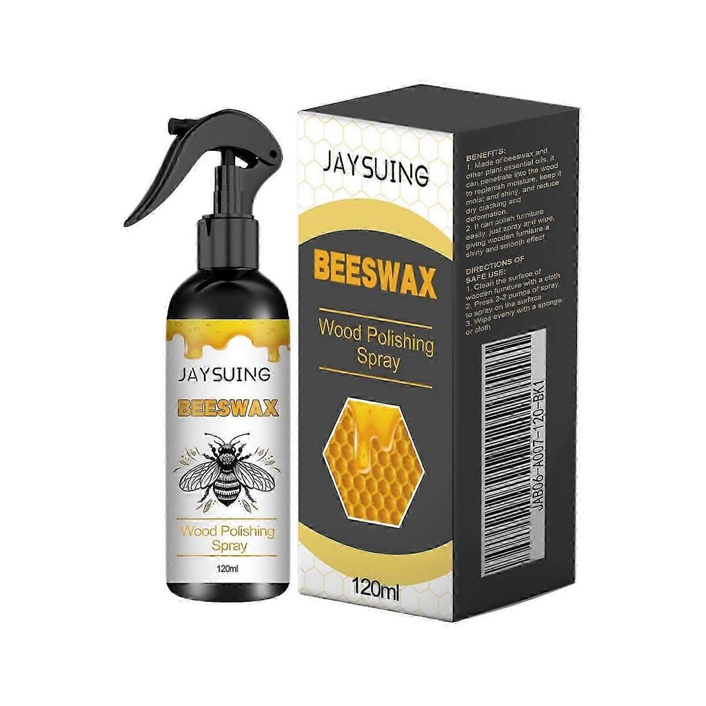 Jaysuing Beeswax Wood Polish Spray Furniture Restorer Anti Scratch Shine for Table Floor Cabinet