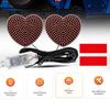 Car Mounted LED Decorative Lights Love Heart Shape Eye Vehicle Decor Car Back Window Light Car Interior Atmosphere Lights