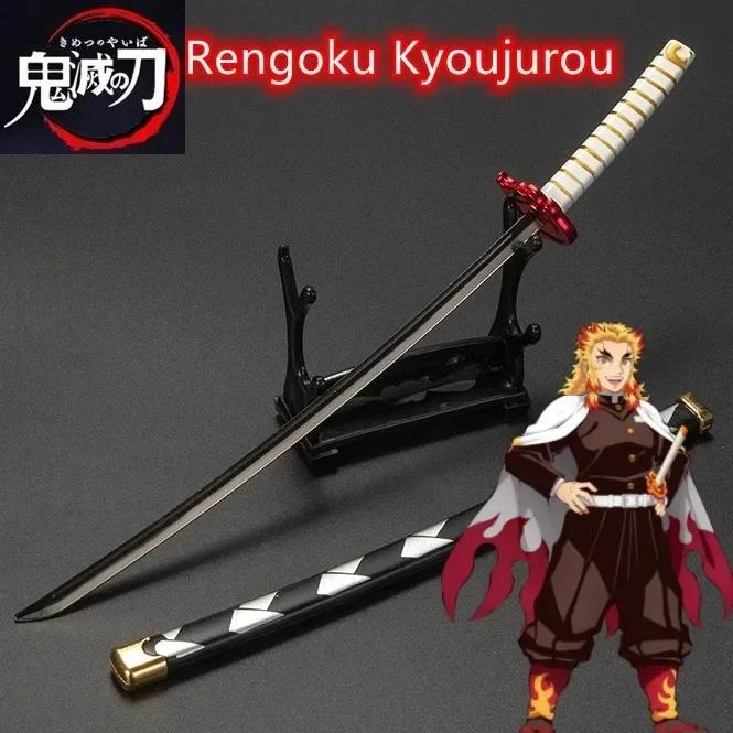 25cm Metal Demon Slayer Katana Kimetsu No Yaiba Steel Tanjirou Sword Real Size Japanese Katana Samurai Sabre Kid Toy Ainme Gift