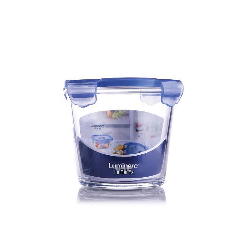 Luminarc Blue Flower Tempered Glass Food Storage Container