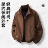 Autumn and winter new hooded jacket simple fashion trend versatile work casual men's green thin coat