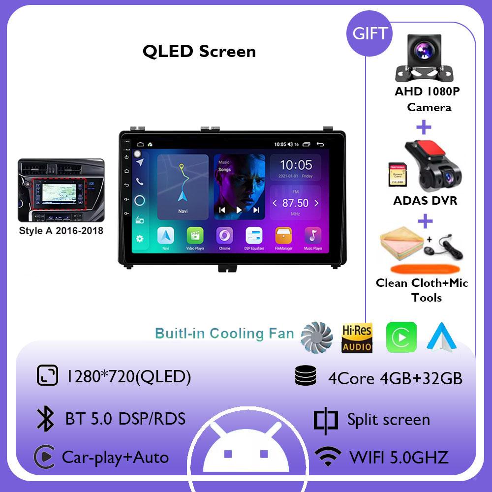 Android 14 Car Radio For Toyota Auris 2016 2017 2018 Corolla Hybrid Carplay Android Auto Multimedia Player DSP Stereo 4G Wifi