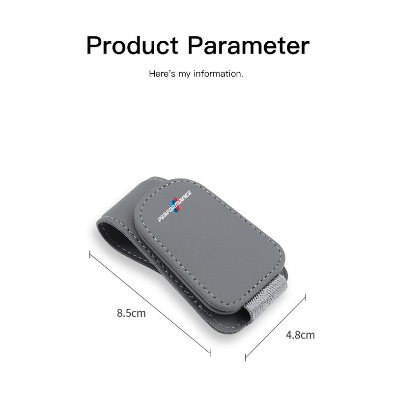 Car Glasses Clip Leather Sunglasses Box Sun Visor Eyeglasses Card Holder For BMW Performance 3 5 7 Series F30 E90 E46 X7 X5 X6 BZ5