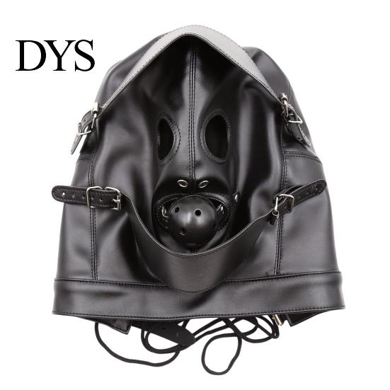 Adjustable Face Mask Faux Leather Bondage Mask, Mouth Hood for Couples, Adult Interaction Gear Cosplay Headgear Role Play & Party Lightweight
