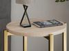 Modern Round Nightstand 35X35X46 Cm Metal Gold