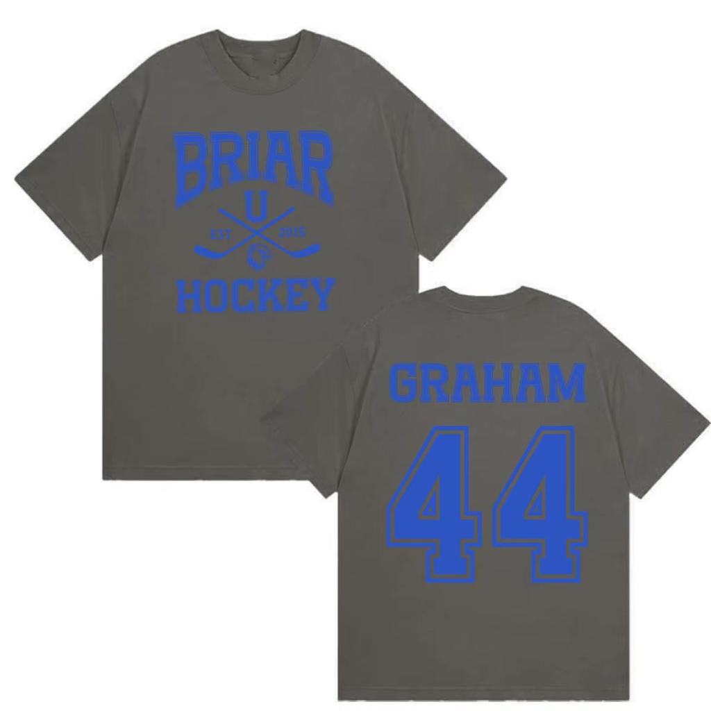 Briar Hockey Graham 44 T Shirts Briar University Off Campus Tv Series Tshirt Unisex Unisex Clothing High Quality Pure Cotton Tees