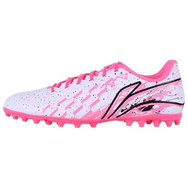 New LiNing Jin MG Multi Ground Cushioning, Wear Resistant Soccer Shoes Men's Pink YSFU005-17