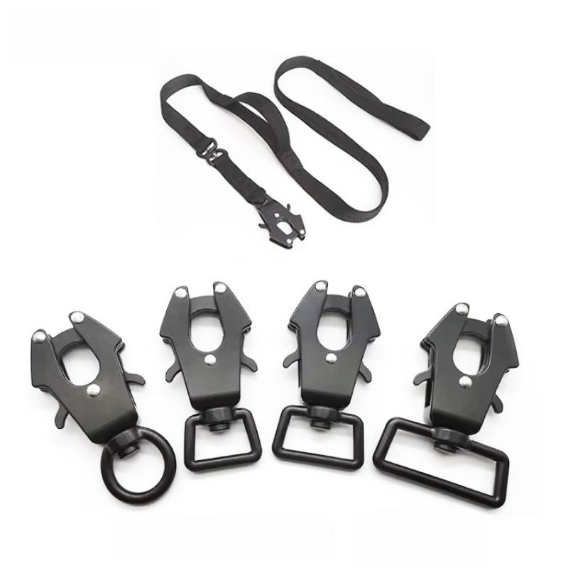 1Pc Medium To Large Size Dog Leash Zinc Alloy Leash Frog Buckle Tactical Pet Leash Outdoor Climbing Buckle