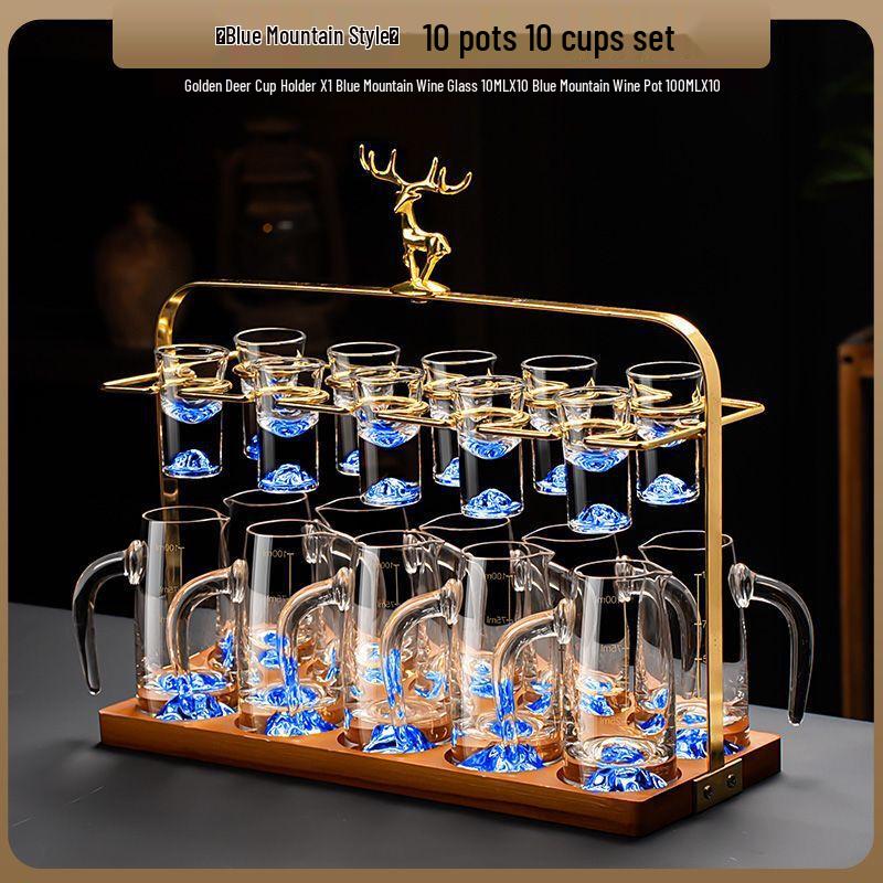Elegant Deer Head Baijiu Glass Set