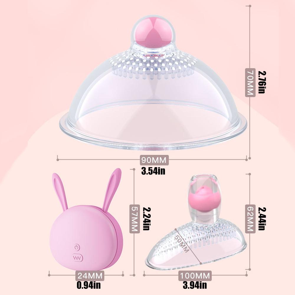 Nipple Massage Vibrator Clitoris Stimulator Remote Control Adult Sex Toy Nipple Vaginal Suction Cups Breast Pump Enlargement Licking Vibrator