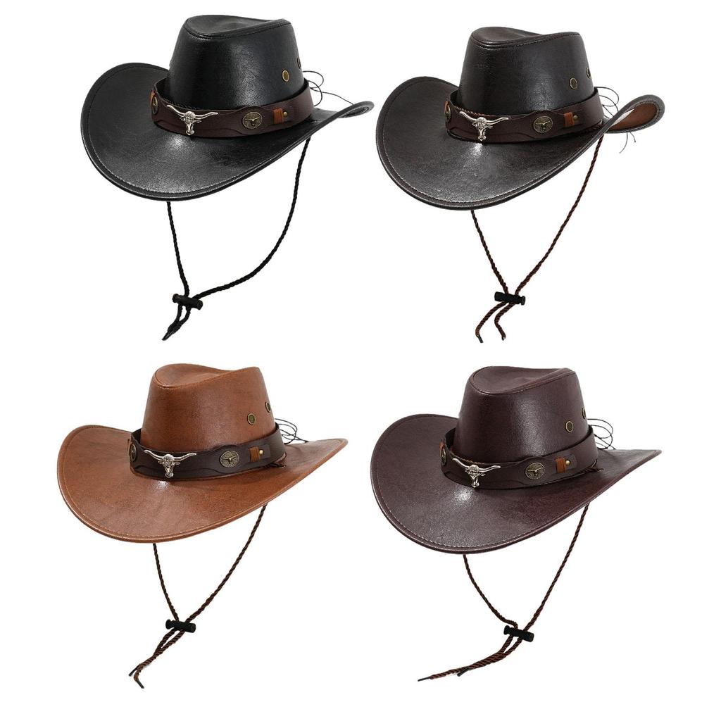 Western Cowboy Hat Costume Hat for Adults Photo Props Jazz Hat for Travel Beach Stage Performance Party Favor Music Festival