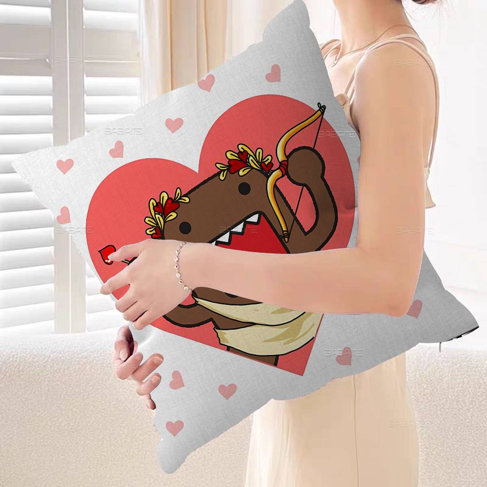 Cute Domo Kun Personalized Pillow Dust Cover Bedroom Kids Party Decoration Pillowcase Birthday Children Gift