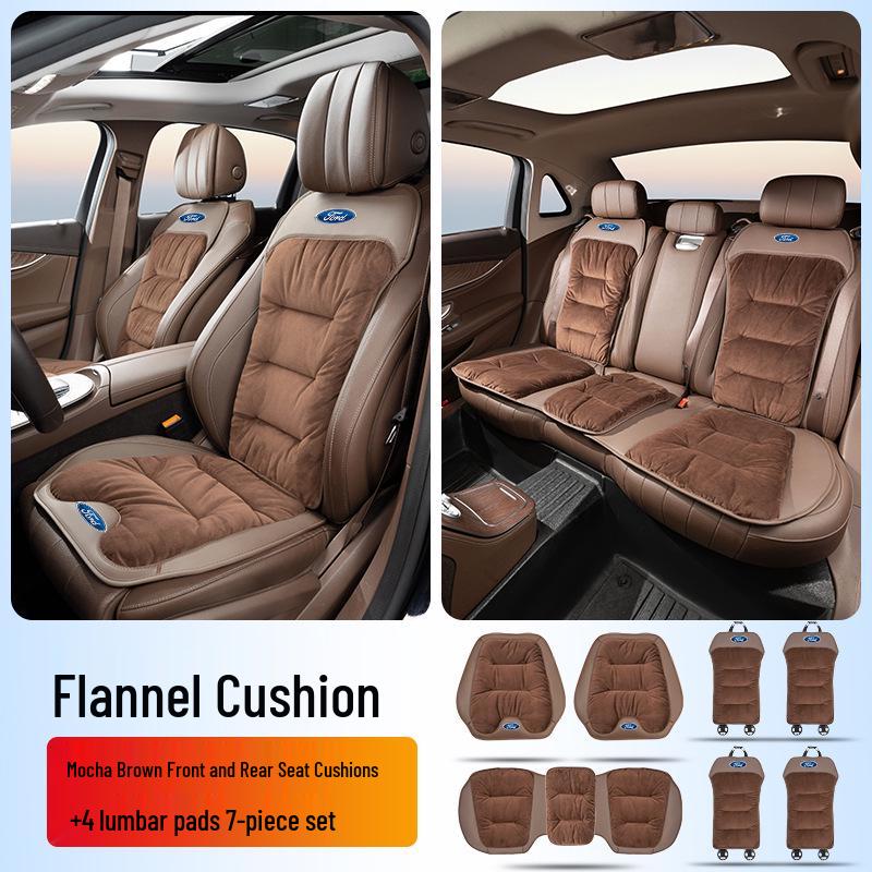 Flannel Lumbar Support Car Seat Cushion for Ford Mondeo, Fusion, Focus, Taurus